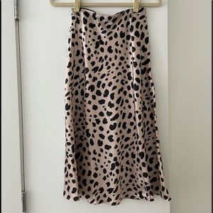 Aqua brand midi silk skirt